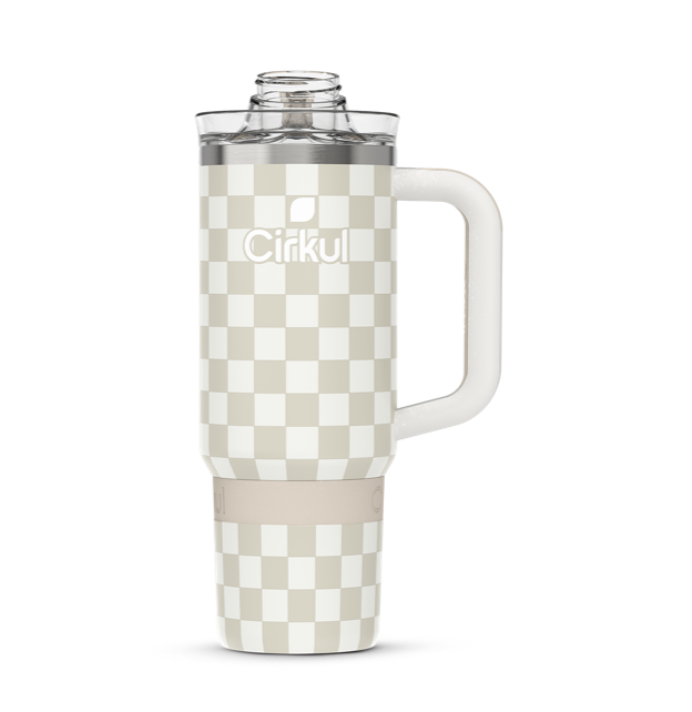 Limited Edition: 30oz. Taupe Tartan Travel StrawSip™ Tumbler (BNUG)